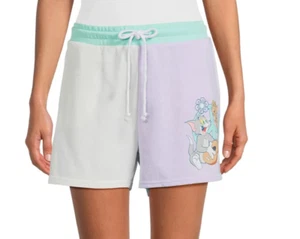 Tom and Jerry Women's SIZE 2XL 19 Colorblock Basketball Short Color Winter White - Foto 1 di 16
