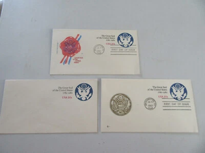 Three Great Seal Of The United States 20c Fdcs Sc#U602 (Issued 6-15-1982) - Image 1 of 2