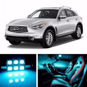 20x LED ICE Blue Light Interior Package Kit for Infiniti Fx35 Fx37 Fx50 or Qx70 - Picture 1 of 6