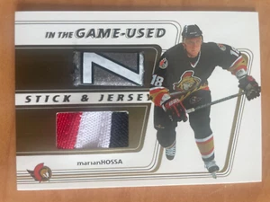 2002-03 BAP In the game-used MARIAN HOSSA Stick and jersey GOLD  1/1 - Picture 1 of 2