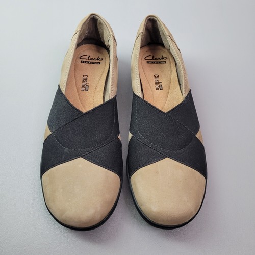 Ballerine Clarks donna Medora Jem con cinturino incrociato taglia 7 5M marrone nero
