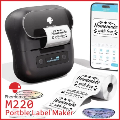 Phomemo M220 Bluetooth Label Maker Machine Portable Wireless Thermal Printer Lot - Image 1 of 4