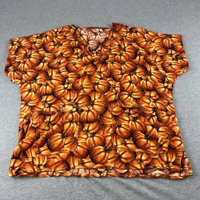 Hand Stitched Halloween/ Pumpkin scrub - Image 1 of 4