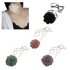Yarn Necklace Silk Collar Necklace Exaggerated Big Flower Necklace Jewelry