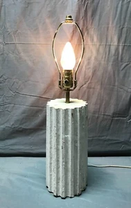 Antique Vintage 12" Chunky Old Fluted Wood Column Shabby Lamp Chic Old 1261-22B - Picture 1 of 7