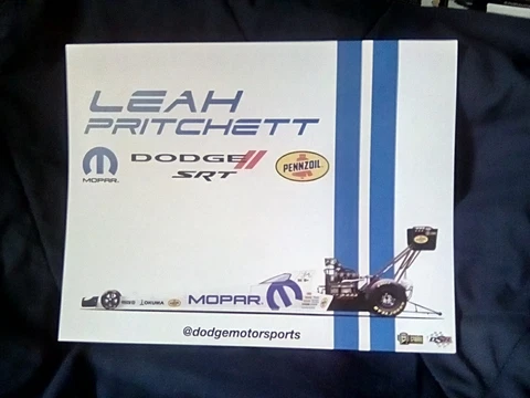 2020 LEAH PRITCHETT MOPAR TOP FUEL NHRA POSTCARD Cover