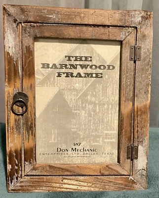 AWESOME BARN WOOD RUSTIC PICTURE FRAME!! VERY PRIMITIVE! 5 X 7 - Image 1 of 4