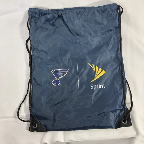 St Louis Blues Drawstring Bag Backpack Adjustable NHL Hockey STL Blue Logo Cover