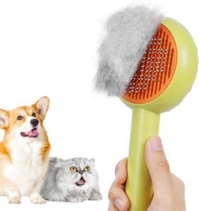 Cepillo depilador para mascotas - Peine de aseo autolimpiante para perros y gatos - Imagen 1 de 7
