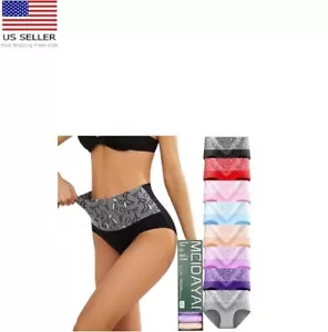 Meidayai Damen Unterwäsche High Waist Bauchkontrolle 8 Paar Mehrfarbig Größe 3XL - Bild 1 von 9