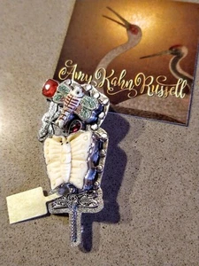 Amy Kahn Russell Sterling Silver Multi-Gemstone Pendant or Pin - Bild 1 von 12