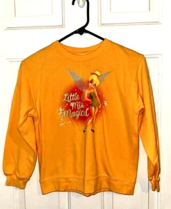 Vintage Yellow Tinker Bell Crewneck/Sweatshirt Size Youth Medium, Very Cute - Picture 1 of 5