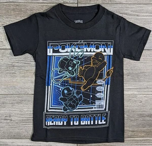 Boys Size 5 Black Pokemon T-Shirt New With Tags NWT Charmander Bulbasaur - Picture 1 of 2