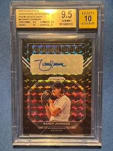 1/1 BGS 9.5 Randy Johnson 2023 Prizm Sensational Signatures Negro Finito 10 Automático - Imagen 1 de 2