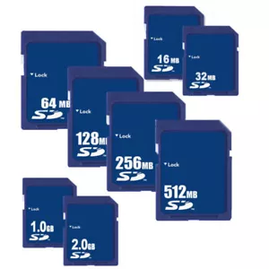 16MB 32MB 64MB 128MB 256MB 512MB 1GB 2GB SD Secure Digital Flash Memory Card NEW - Picture 1 of 10