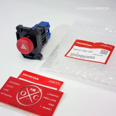 New GENUINE OEM Honda S2000 Hazard Button Switch 04-09 AP2 35510-S2A-Z01 JDM - Image 1 of 4