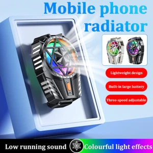 Mobile Phone Cooler Dual RGB Cooling Fan Phone Radiator For Xiaomi iPhone Cooler - Picture 1 of 24