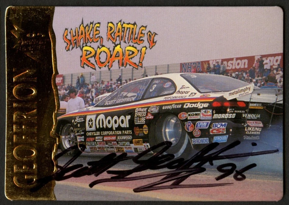Scott Geoffrion #22 signed autograph auto 1995 Action Packed NHRA Trading Card - Image 1 of 1