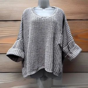 POL Chunky Short Sleeve Tan Chenille Sweater Boutique Women's Small Oversized - Picture 1 of 10