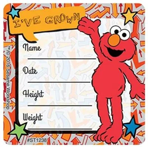 25 Sesame Street Elmo I've Grown Stickers, 2.5" x 2.5" - Picture 1 of 1