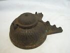 Ornate Cast Iron Victorian Inkwell Dip Pen Holder Dome