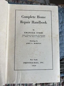 1950 Edition " COMPLETE HOME REPAIR HANDBOOK  " - Picture 1 of 4
