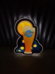 Letrero LED de cerveza Blue Boon logotipo de vidrio naranja - Imagen 1 de 6