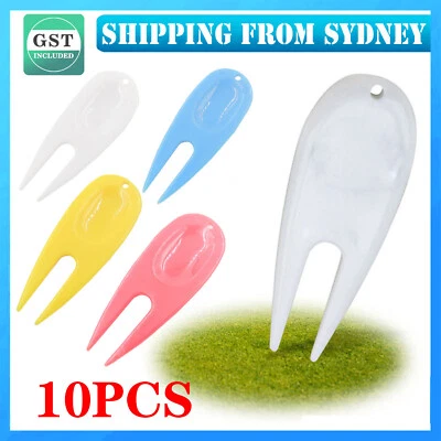 10PCS GOLF PLASTIC DIVOT REPAIR MIXED COLOURS GOLE TEES AU SELLER - image 1 of 4