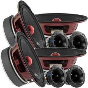 4x DS18 PRO-X6.4BM 6,5"" Midrange-Lautsprecher 4x PRO-TWX2 Loud Bullet Super Hochtöner - Bild 1 von 11