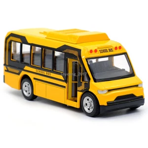 4.7" School Bus Model Car Diecast Toy Vehicle Pull Back Cars Kids Toys Boys Gift - Picture 1 of 10