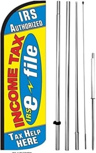 Income Tax E-File WINDLESS Swooper Flag Kit - Picture 1 of 4