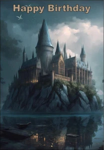 Harry Potter inspirierte Geburtstags-/Weihnachtskarten. 5" x 7" - Bild 1 von 13