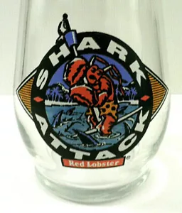 ROTER HUMMER HAI ANGRIFF HURRIKAN GETRÄNK GLAS RESTAURANT SOUVENIR SAMMLERSTÜCK - Bild 1 von 6