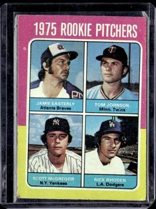 1975 Topps #618 novato Jamie Easterly/Tom Johnson/Scott McGregor/Rick Rhoden - Imagen 1 de 2