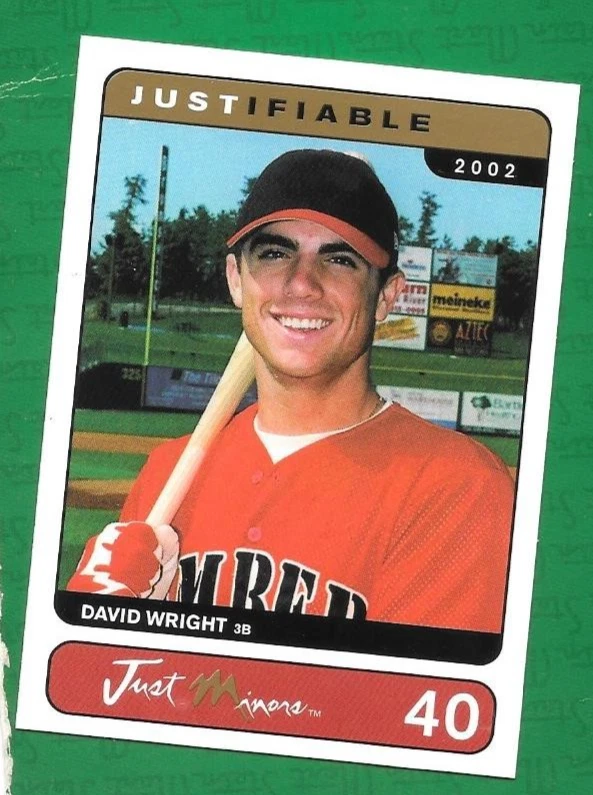 2002-03 Justifiable David Wright RC #40 New York Mets - Image 1 of 1