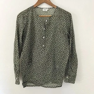 Camisa Blusa Hartford Alternative Classics Verde Floral Henley Talla 2 - Imagen 1 de 4