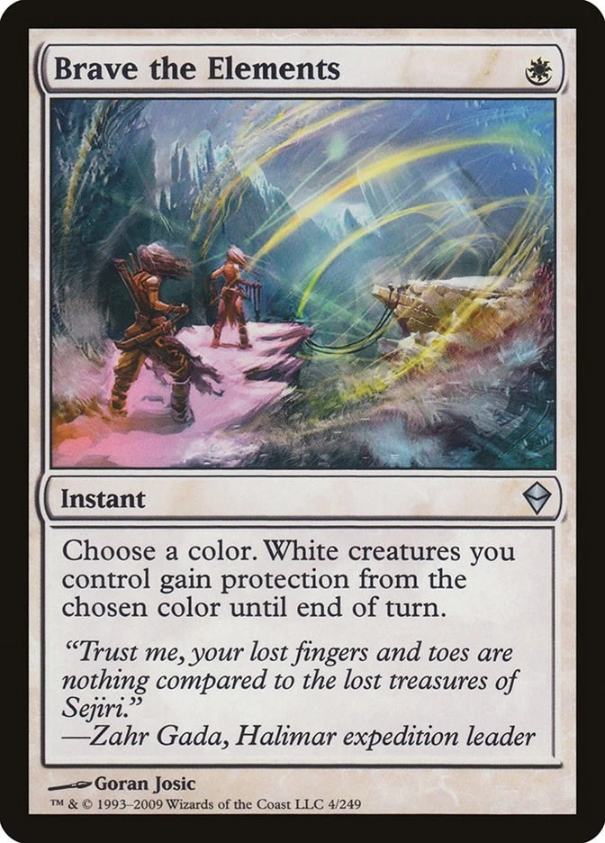 Brave the Elements 4 LP Normal Zendikar MTG EN - Image 1 of 1