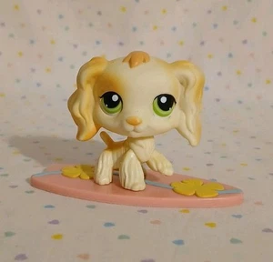 Hasbro Littlest Pet Shop Blonde Cocker Spaniel Dog Toy Figure Green Eyes #347 - Bild 1 von 12