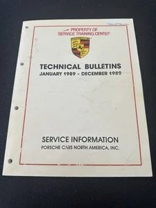 1989 Porsche 911 Carrera Speedster 928 Technical Bulletin Service Manual Book F - Picture 1 of 9