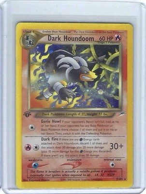 Pokémon TCG Dark Houndoom 1st Edition Neo Destiny Holo 7/105  - Image 1 of 2