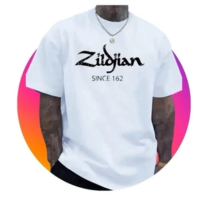 T-Shirt - Mens 2XL With Zildjian Cymbal Drum Logo Graphic White 🛹 - Picture 1 of 7