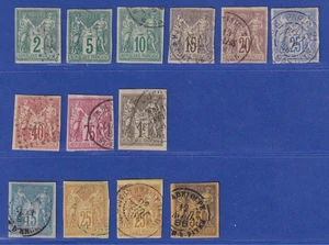 Französische Kolonien Lot 13 Werte gestempelt - Bild 1 von 2