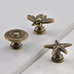 5Pcs Pull Handles 3 Style Antique Bronze Door Knob for Furniture Cabinet Dresser - Picture 1 of 15