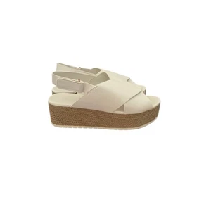 Neu im Karton Vince Jenaya 2B Leder Espadrille Plateau Sandalen in Weiß Größe 8,5 - Bild 1 von 4