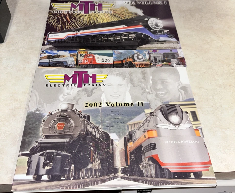 Two 2002 MTH Electric Model Trains Catalogs Volumes I & II Toy Railway - Image 1 of 1