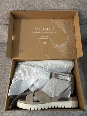 Sandalias para mujer Vionic Uptown Slide de cuero talla 9,5 EE. UU. Foto 1 de 4