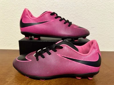 Nike Soccer Cleats Girls Size 5Y Bravata II FG Junior Pink Black 844442-600 - Image 1 of 4