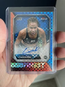 Luana Carolina Blue Checkerboard Refractor Auto /75 - 2024 Topps Finest UFC - Bild 1 von 2