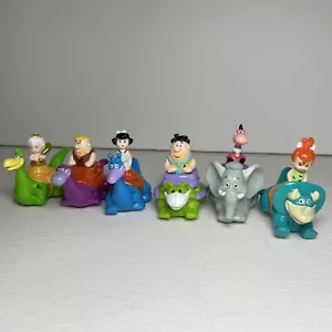 Vintage 1991 Denny's The Flintstones Dinosaurier Dino Rennwagen Komplett 6er Set - Bild 1 von 9