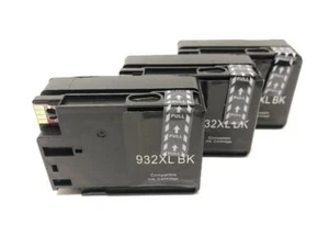 3 Tintenpatronen Schwarz 932XL für HP Officejet 6600 6100 6700 7100 7510 7610 7612 - Bild 1 von 2